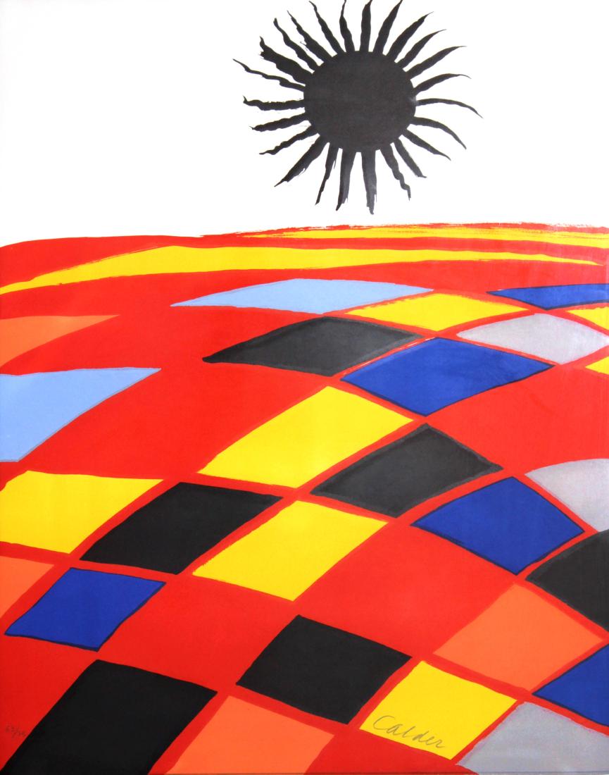 Alexander Calder - Soleil Noir: Artist: Alexander Calder Title: Soleil Noir Year: 1965 Dimensions: 31in. by 23in. Edition: 69 from the limited edition of 75 Medium: Original lithograph on pape