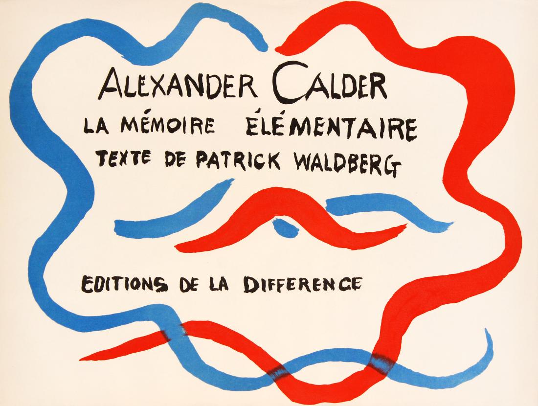 Alexander Calder - Le Memoire Elementaire Title Sheet (1 of 1)