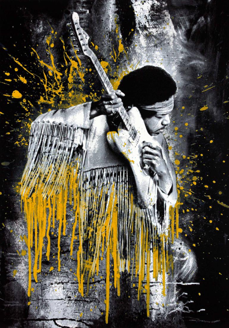 Hendrix (Gold) by Mr. Brainwash (1 of 2)