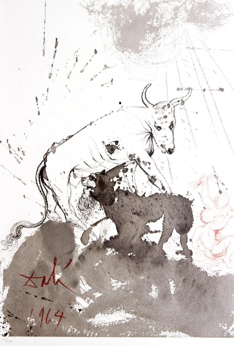 Salvador Dali - Leo quasi bos comedens paleas: Artist: Salvador Dali Title: Leo quasi bos comedens paleas Year: 1969 Dimensions: 19in. by 13.75in. Edition: From the limited edition of 1499 Publisher: Rizzol