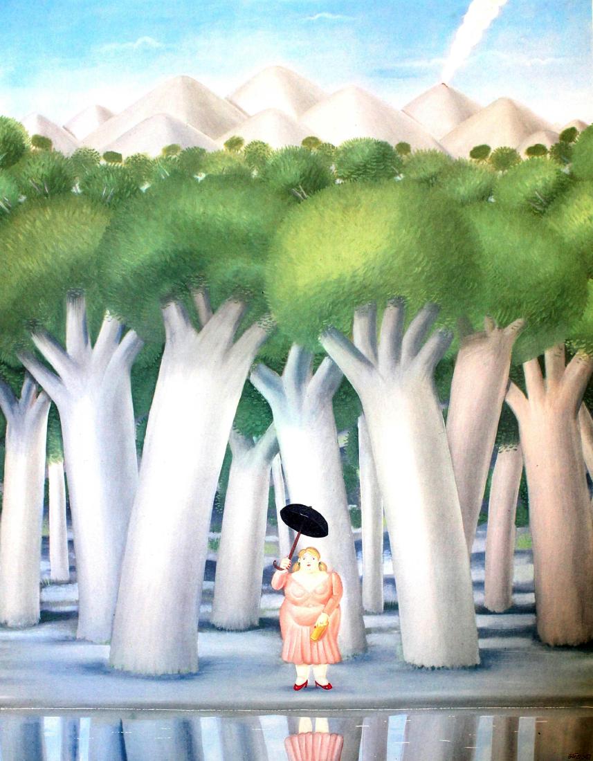 Fernando Botero (after) - The Walk: Artist: Fernando Botero (after) Title: The Walk Year: 1983 Dimensions: 16in. by 12in. Edition: Numbered from the limited edition of 200 Publisher: Harry N. Abr