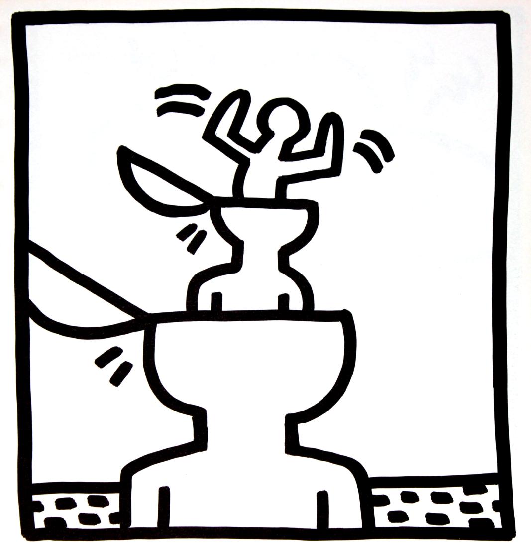 Keith Haring - Untitled from "Tony Shafrazi" portfolio: Artist: Keith Haring Title: Untitled from "Tony Shafrazi" portfolio Year: 1982 Dimensions: 9.3in. by 9.3in. Edition: From the limited edition of 2000 Publisher: