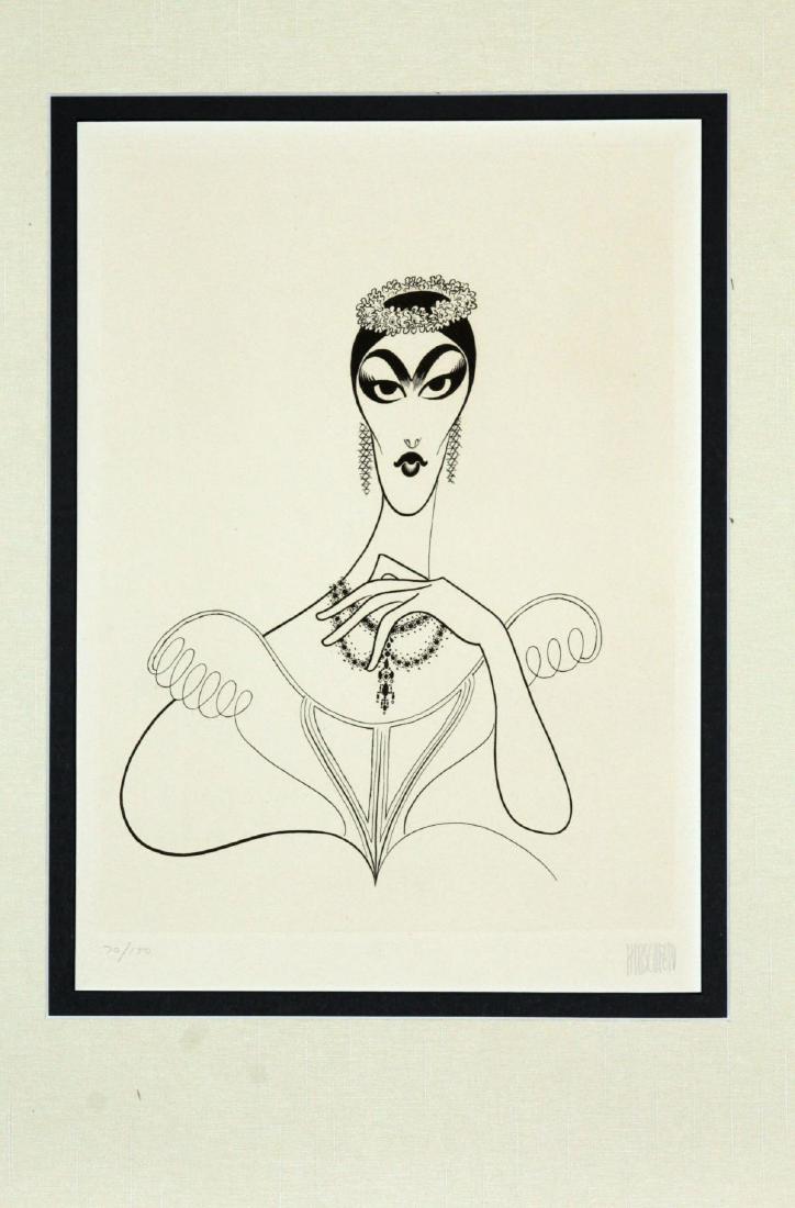 Al Hirschfeld - Callas: Artist: Al Hirschfeld Title: Callas Year: 1981 Dimensions: 20 3/4in. by 14 15/16in. Edition: 70 from the rare limited edition of 150 Medium: Original etching on