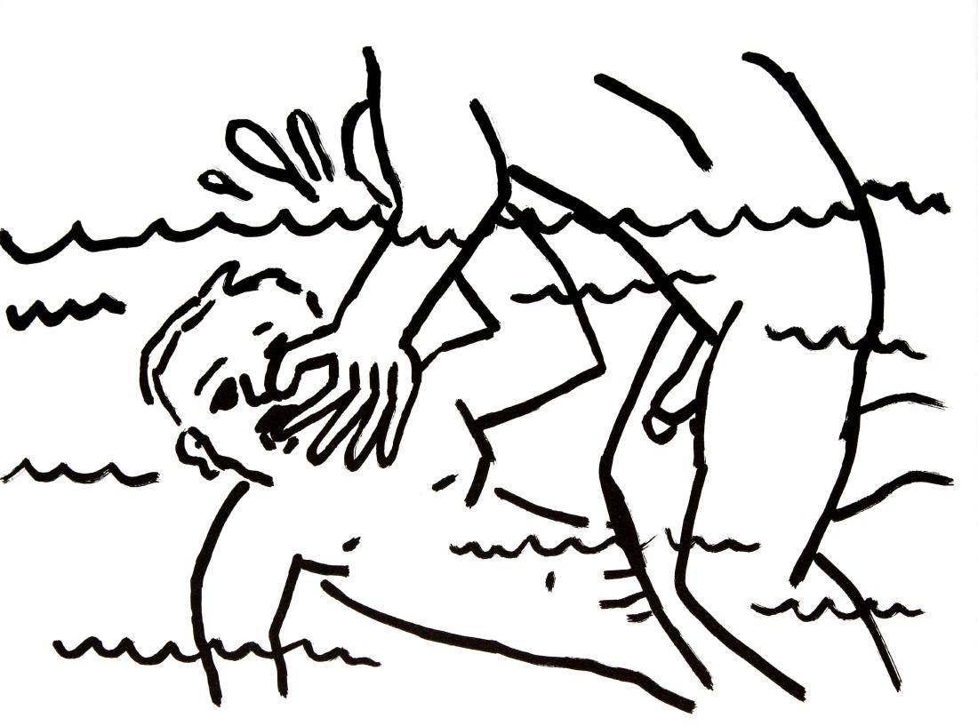 Keith Haring and Brion Gysin - Fault Lines: Artist: Keith Haring and Brion Gysin Title: Fault Lines Year: 1986 Dimensions: 8.7in. by 11.2in. Edition: From the rare limited edition of 200 Publisher: Editio