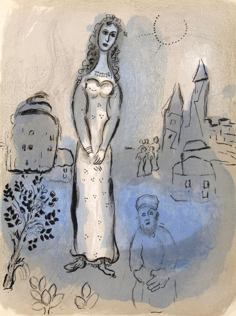 Marc Chagall - Esther: Artist: Marc Chagall Title: Esther Year: 1956 Dimensions: 10in. by 14in. Edition: From the rare limited edition Publisher: Editions de la Revue VERVE Paris