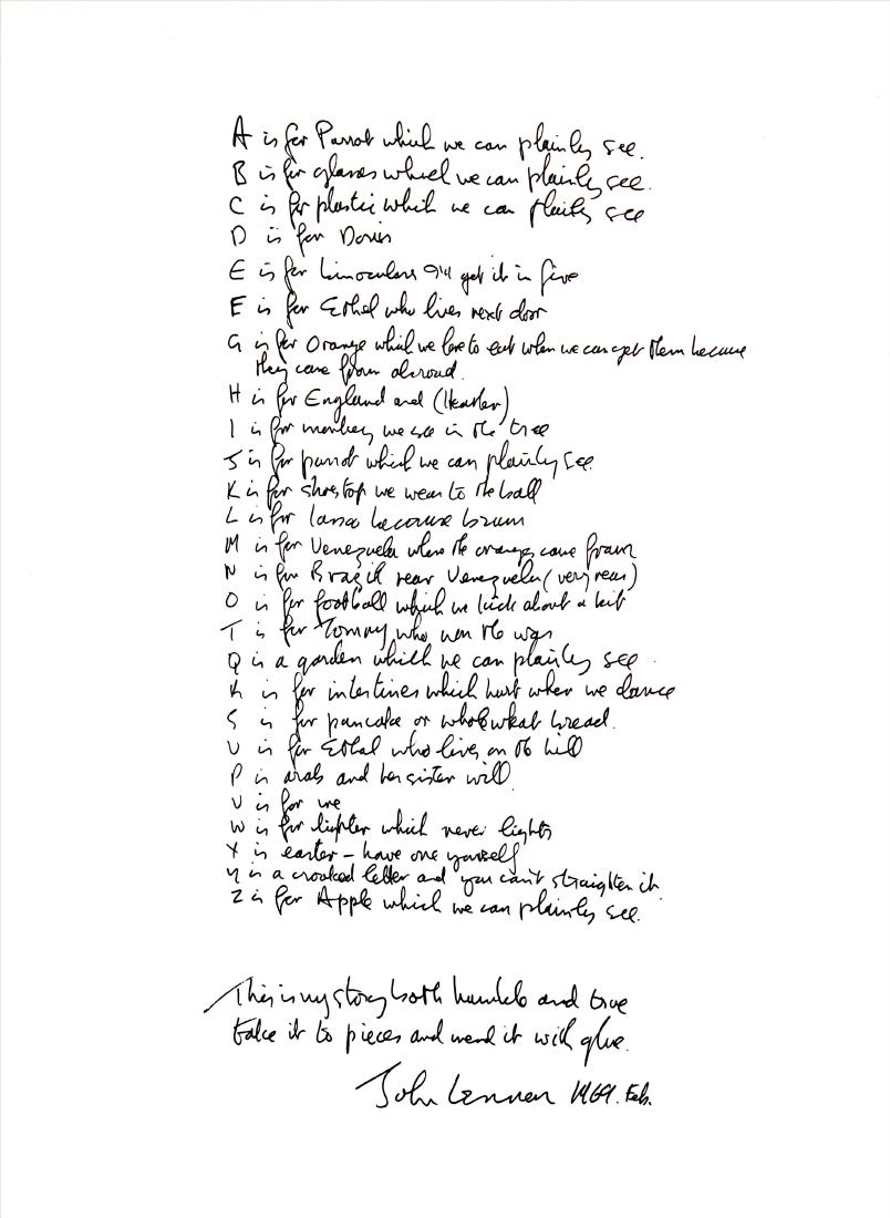 John Lennon - Bag One I: Artist: John Lennon Title: Bag One I Year: 1969 Dimensions: 8.5in. by 11in. Edition: From the rare limited edition Publisher: Lee Nordness Galleries