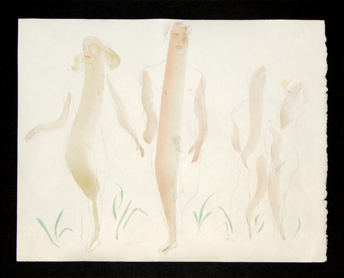 Emlen Etting - Original Watercolor: Artist: Emlen Etting Title: Original Watercolor Dimensions: 12.5in. by 10in. Edition: A unique and original work of art Medium: Original watercolor on paper Signatu