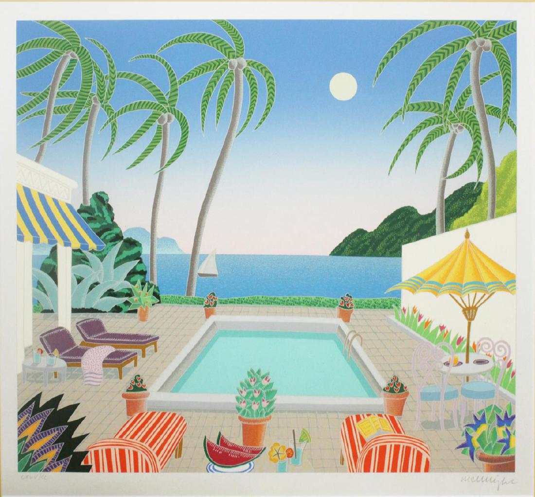 Thomas McKnight - Untitled (Palm Trees Poolside) (1 of 1)