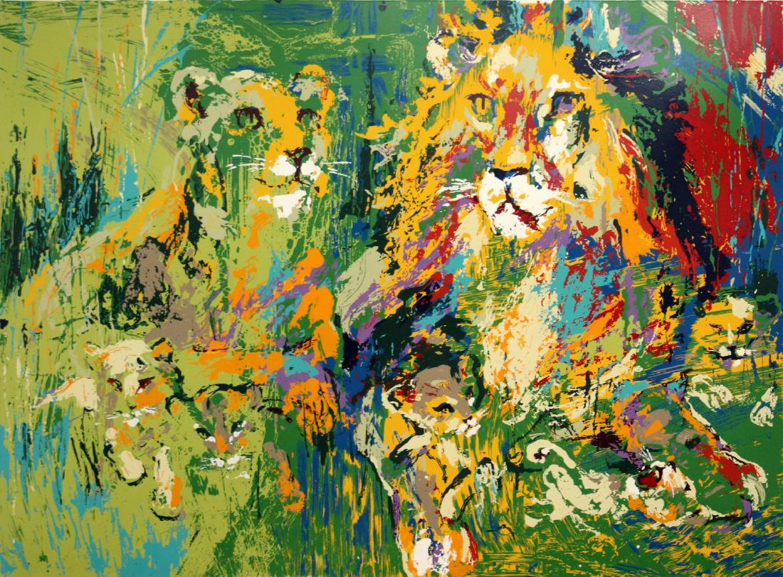 LeRoy Neiman - Lion Family (1 of 3)