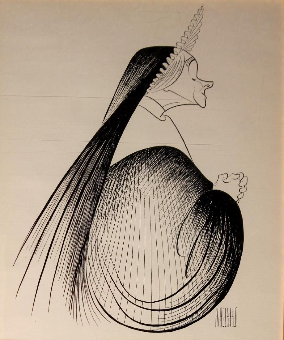 Al Hirschfeld - Black Velvet: Artist: Al Hirschfeld Title: Black Velvet Year: 1960 Dimensions: 19in. by 13in. Edition: From the rare limited edition Medium: Lithograph on handmade paper