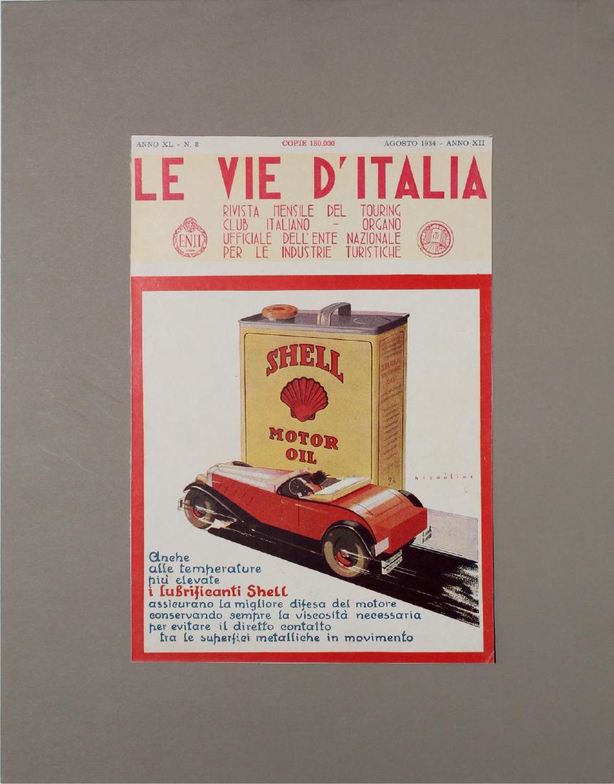 Vintage Poster - Italian Shell Motor Oil Advertisement (1 of 1)