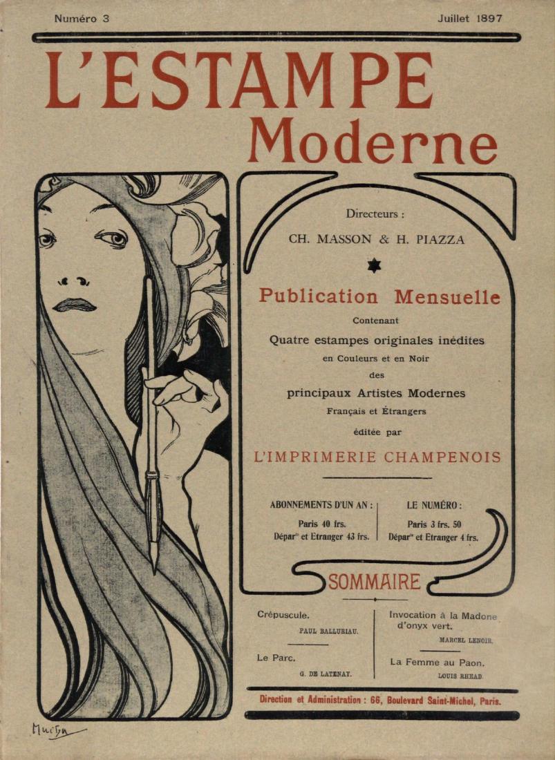 Alphonse Mucha - Cover for L'Estampe moderne No. 3 (1 of 4)
