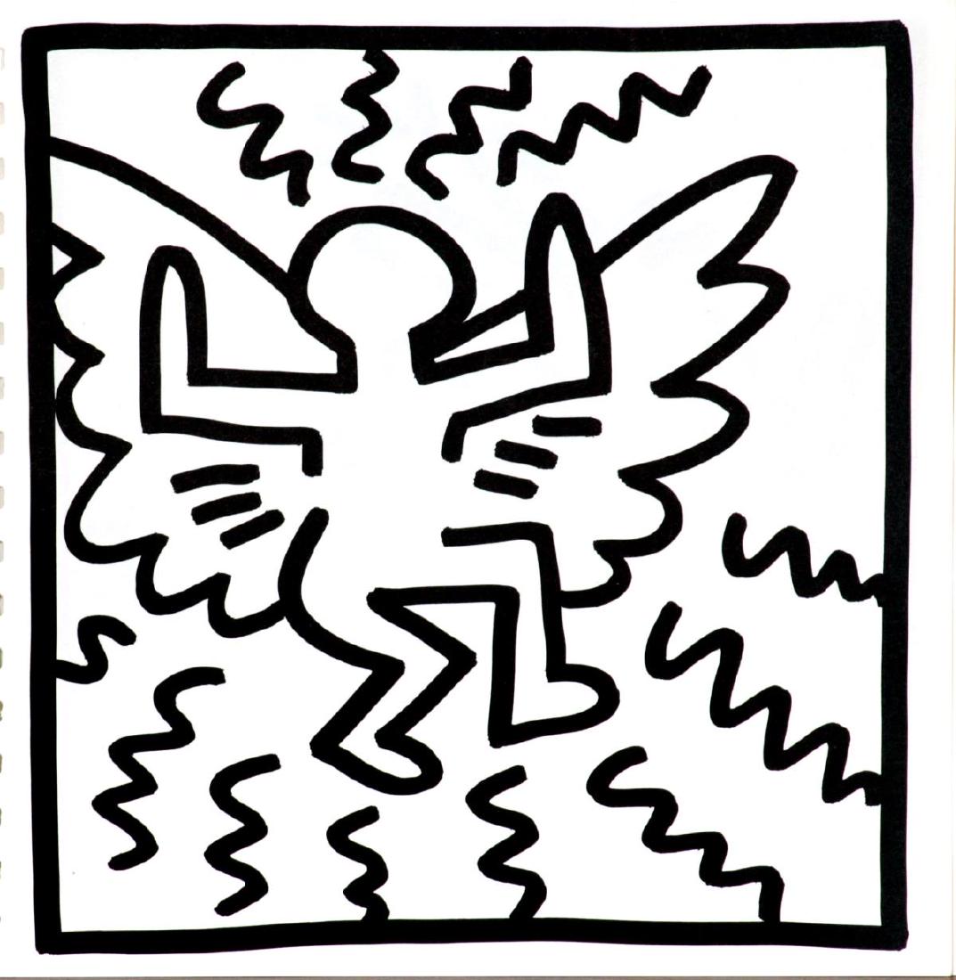 Keith Haring - Untitled from "Tony Shafrazi" portfolio: Artist: Keith Haring Title: Untitled from "Tony Shafrazi" portfolio Year: 1982 Dimensions: 9in. by 9in. Edition: From the limited edition of 2000 Publisher: Ton