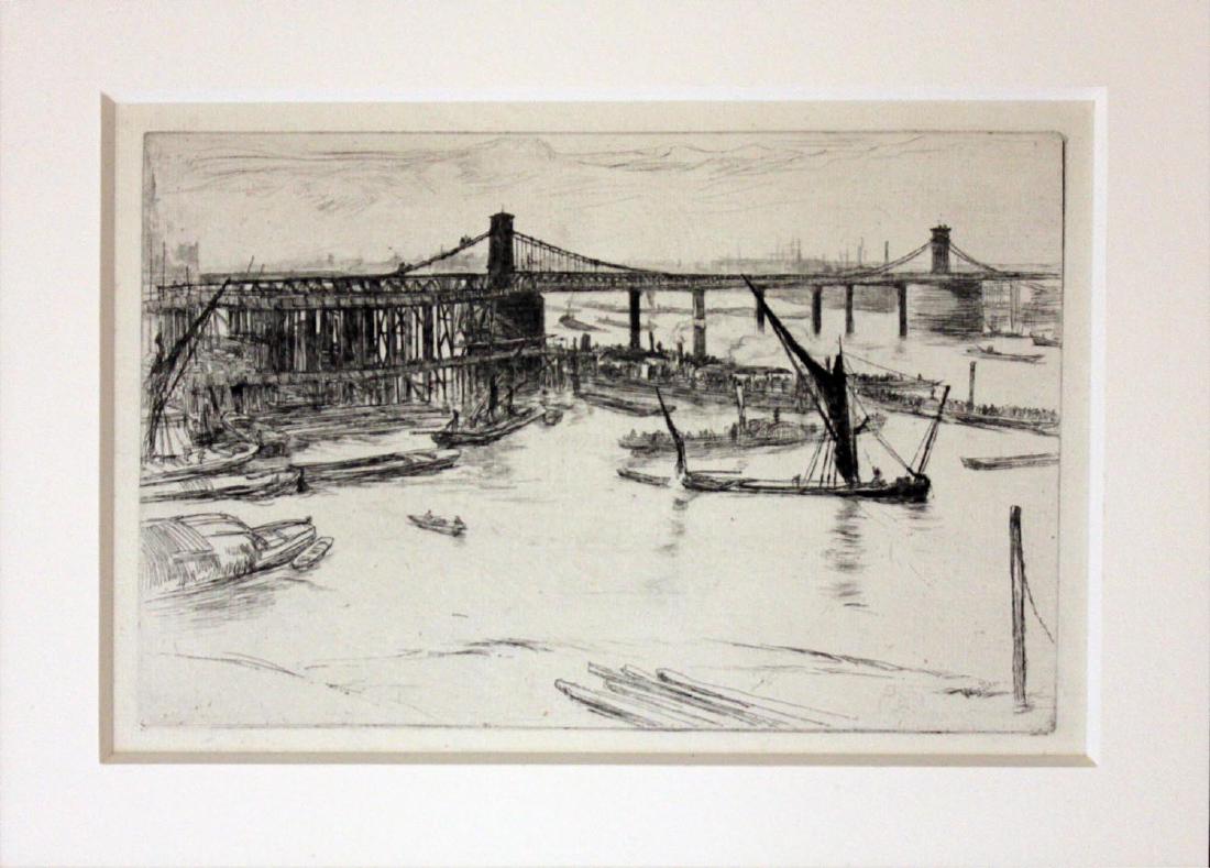 James Abbott McNeill Whistler "Old Hungerford Bridge" (1 of 3)