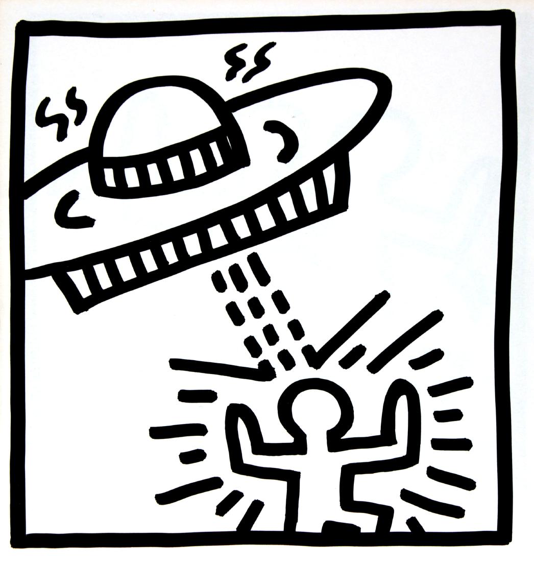 Keith Haring - Untitled from "Tony Shafrazi" portfolio: Artist: Keith Haring Title: Untitled from "Tony Shafrazi" portfolio Year: 1982 Dimensions: 9.3in. by 9.3in. Edition: From the limited edition of 2000 Publisher: