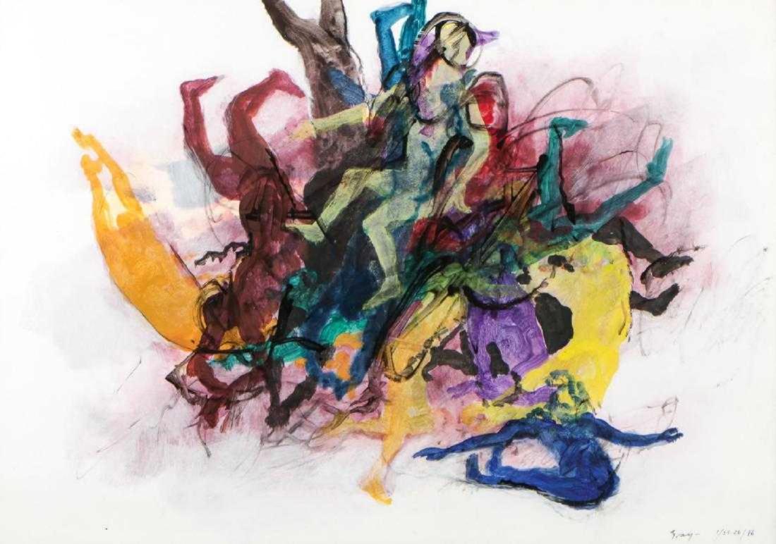 Cleve Gray - Untitled from "Resurrection Series": Artist: Cleve Gray Title: Untitled from "Resurrection Series" Year: 1986 Dimensions: 30in. by 41in. Edition: A rare unique one of a kind artwork Medium: Origina