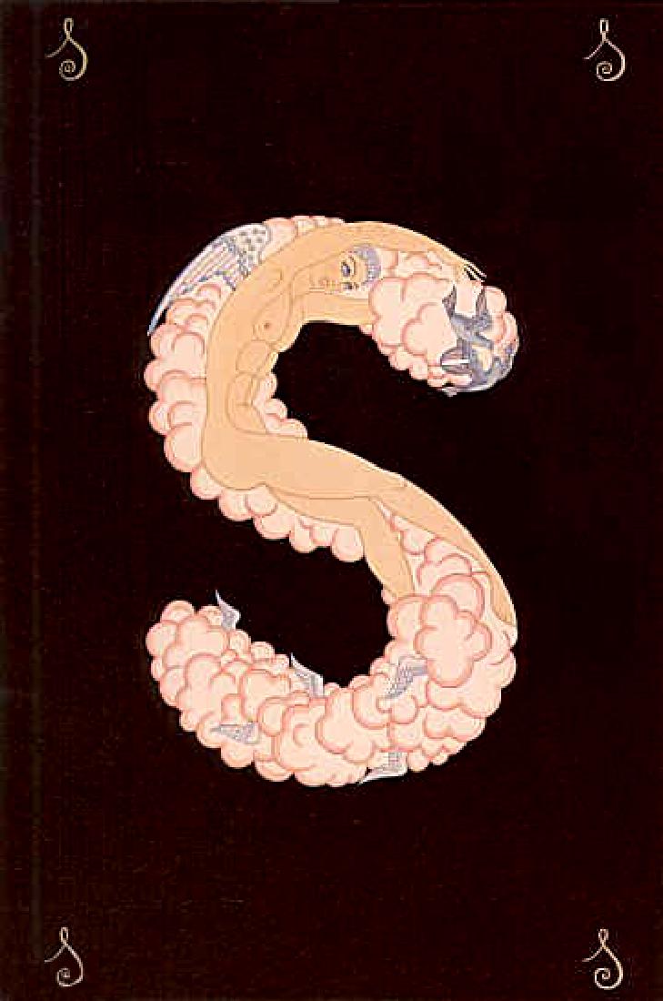 Erte - The Letter S: Artist: Erte Title: The Letter S Year: 1976 Dimensions: 25.5in. by 18.75in. Edition: From the rare limited edition Publisher: Atelier Gourdon Atelier Arcay Pari