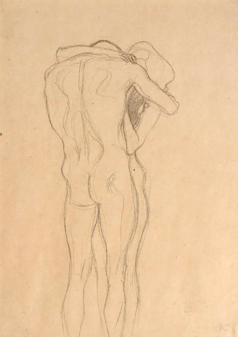 Gustav Klimt - Nude Hug: Artist: Gustav Klimt Title: Nude Hug Year: 1985 Dimensions: 32in. by 24in. Edition: From the rare limited edition of 1000 Publisher: Akademische Druck-u. Verlag