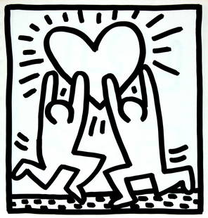 Keith Haring - Untitled from "Tony Shafrazi" portfolio: Artist: Keith Haring Title: Untitled from "Tony Shafrazi" portfolio Year: 1982 Dimensions: 9.3in. by 9.3in. Edition: From the limited edition of 2000 Publisher: