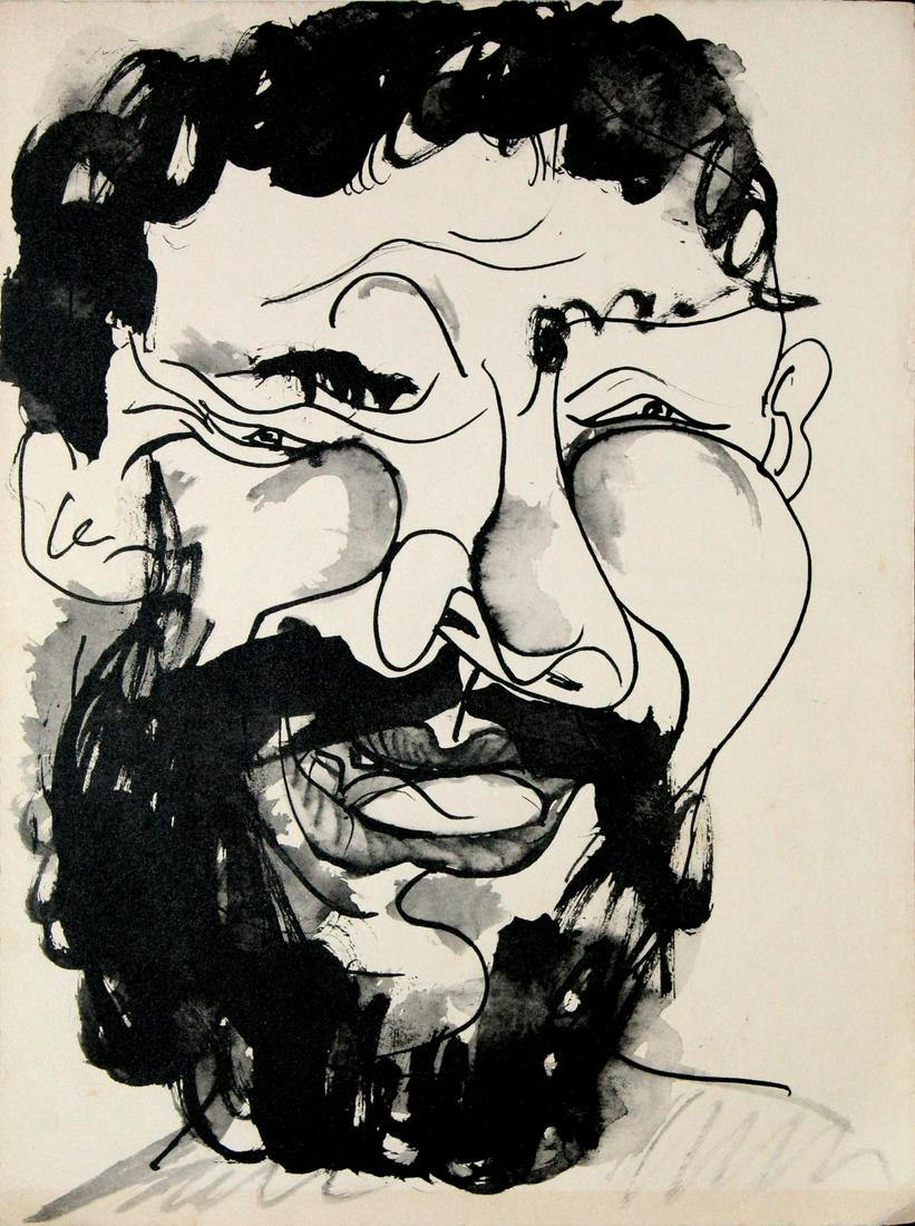 Pablo Picasso - Portrait of a Man with a Big Beard: Artist: Pablo Picasso Title: Portrait of a Man with a Big Beard Year: 1963 Dimensions: 11in. by 14.5in. Edition: From the rare limited edition Medium: Original