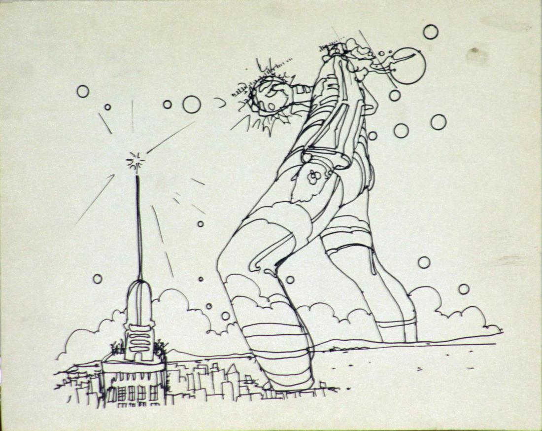 Peter Max - Original Untitled Pen and Ink Drawing (1 of 1)