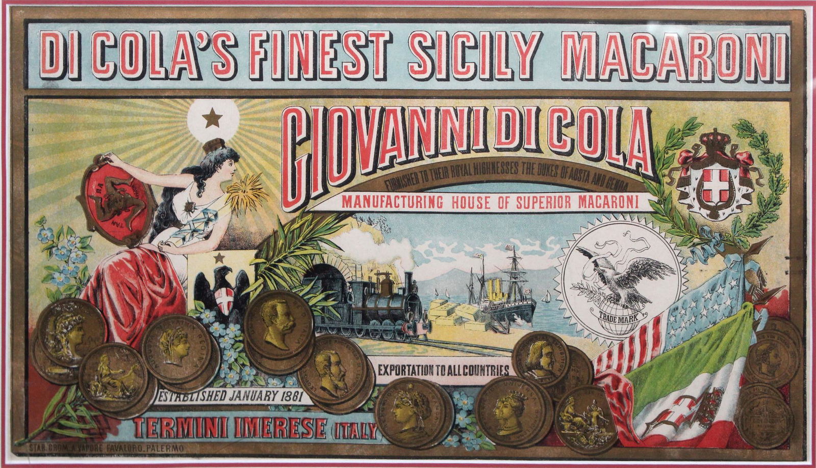 Vintage Poster - Sicilian Pasta Ad (1 of 1)