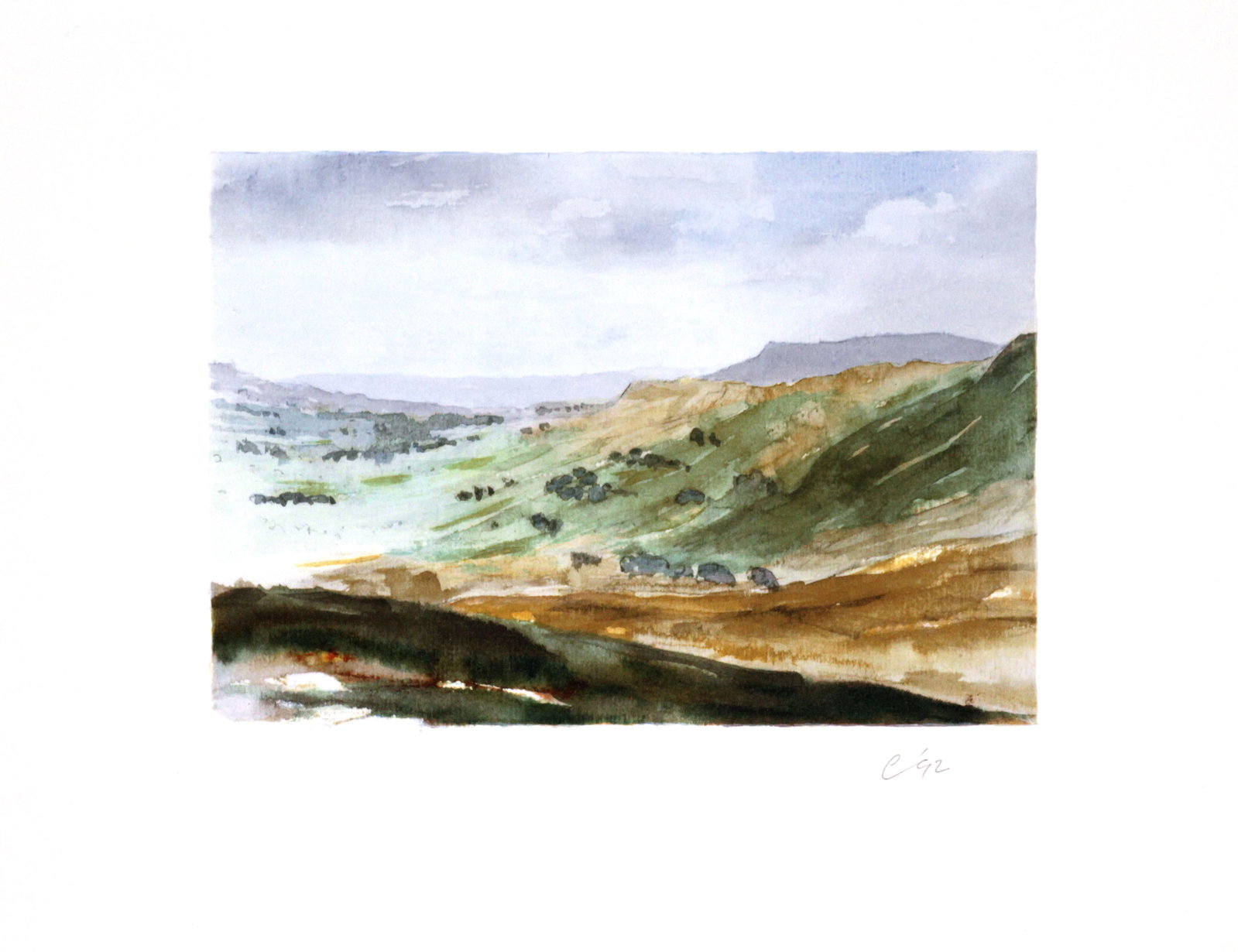 Prince Charles - Wensleydale: Artist: Prince Charles Title: Wensleydale Year: 1990 Dimensions: 17.8in. by 23.5in. Edition: Studio Proof aside from the edition of 295 Medium: Original lithogr