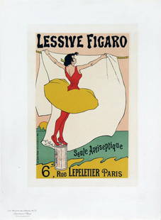 Leo Gausson - "Lessive Figaro" Vintage Poster: Artist: Leo Gausson Title: "Lessive Figaro" Vintage Poster Year: 1897 Dimensions: 15.25in. by 11.25in. Edition: From the rare limited edition Publisher: Imprime