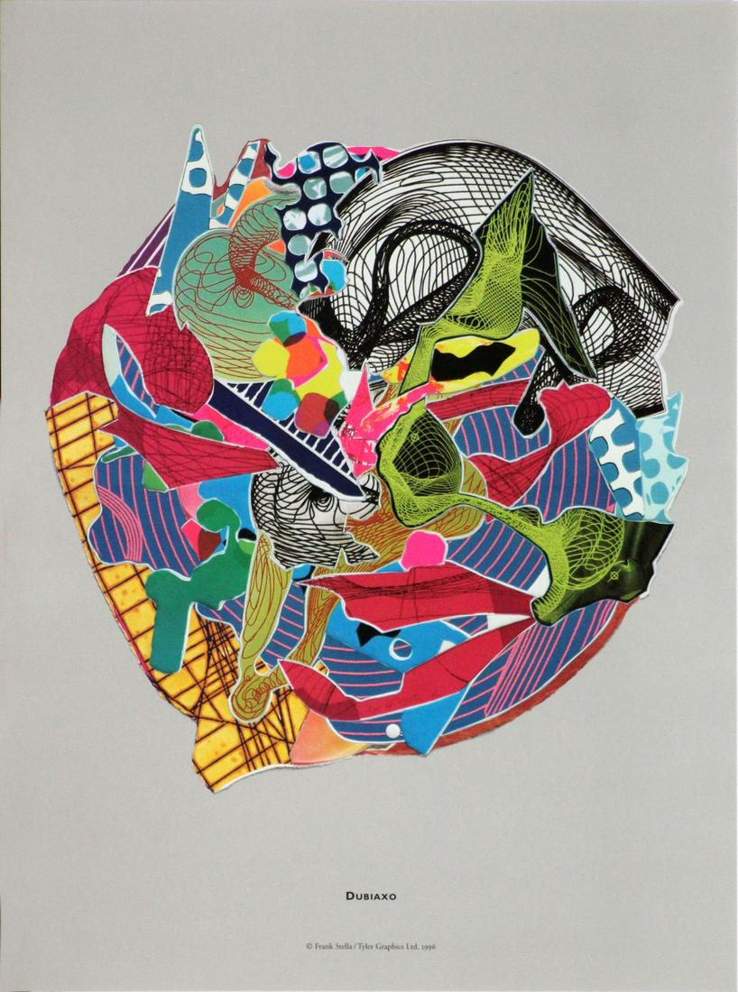 Frank Stella (After) - Dubiaxo: Artist: Frank Stella Title: Dubiaxo Year: 1996 Dimensions: 11.75in. by 8.75in. Publisher: Tyler Graphics Ltd. Suite: Imaginary Places Medium: Ori