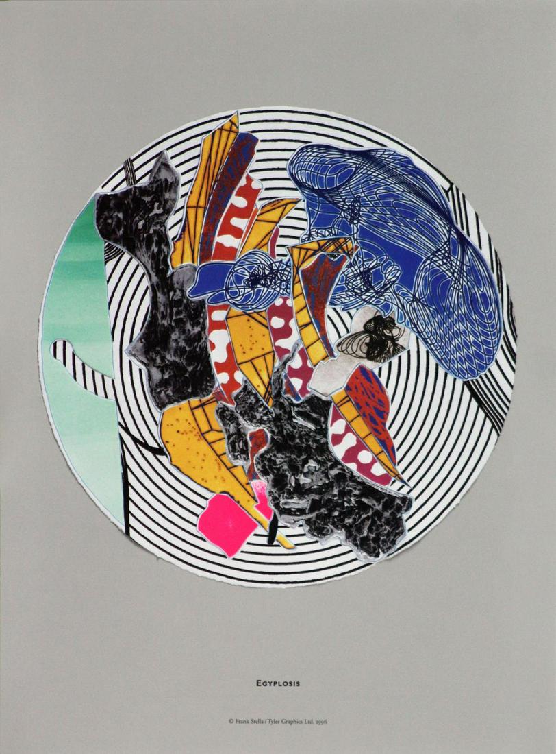 Frank Stella (After) - Egyplosis: Artist: Frank Stella Title: Egyplosis Year: 1996 Dimensions: 11.75in. by 8.75in. Publisher: Tyler Graphics Ltd. Suite: Imaginary Places Medium: O