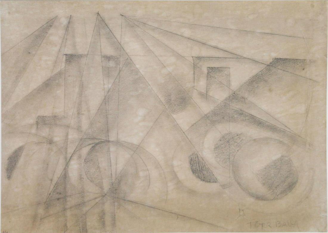 Giacomo Balla (After) - Tavola 3: Artist: Giacomo Balla (After) Title: Tavola 3 Year: 1963 Dimensions: 13 5/8in. by 17 1/2in. Edition: From the rare limited Artist Proof edition Suite: 40 Disegn