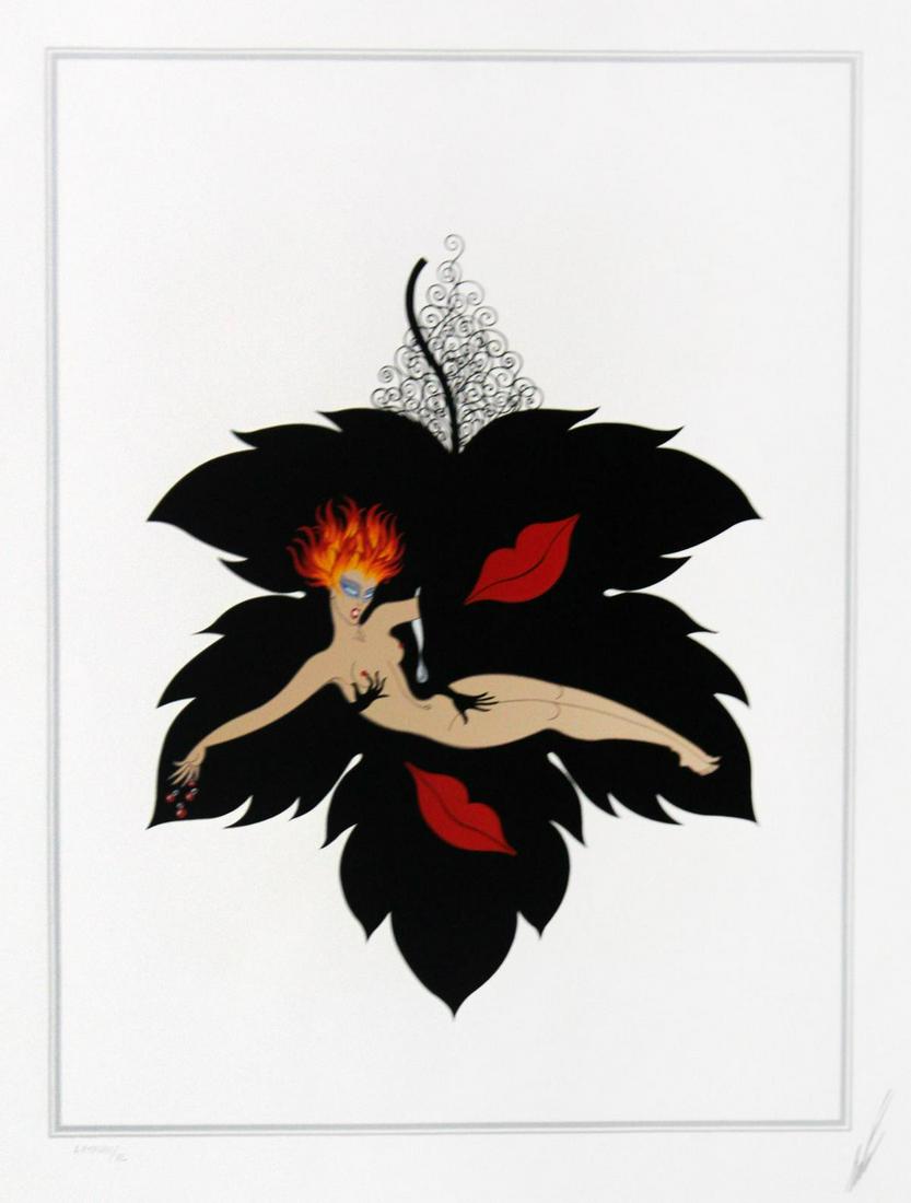 Erte - Lust: Artist: Erte Title: Lust Year: 1983 Dimensions: 26.25in. by 20.75in. Edition: LXXXVIII from the limited edition of XC Publisher: Tristar Suite: