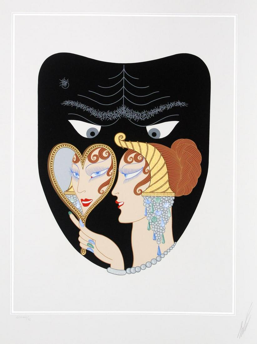Erte - Envy: Artist: Erte Title: Envy Year: 1983 Dimensions: 26.25in. by 20.75in. Edition: LXXXVIII from the limited edition of XC Publisher: Tristar Suite: