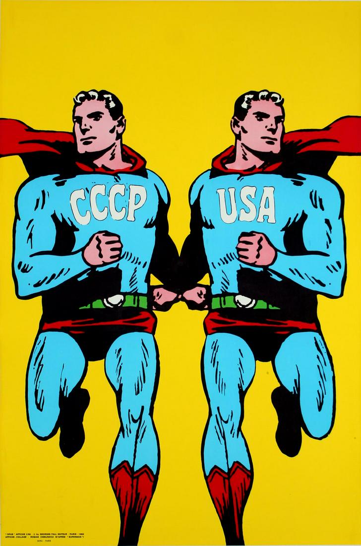 Vintage Poster - Superman USA CCCP (1 of 1)