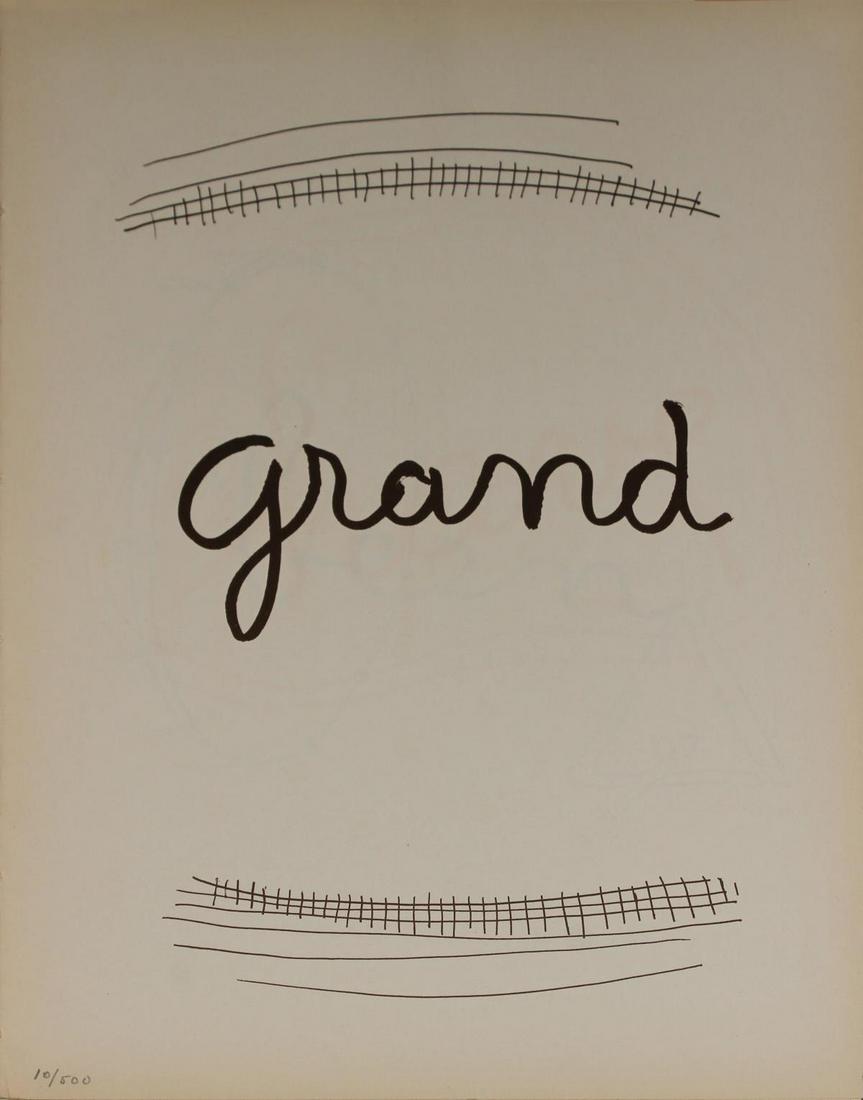 Man Ray - Grand: Artist: Man Ray Title: Grand Year: 1948 Dimensions: 11in. by 8.5in. Edition: From the rare limited edition of 500 Publisher: Copley Galleries Beverly Hills