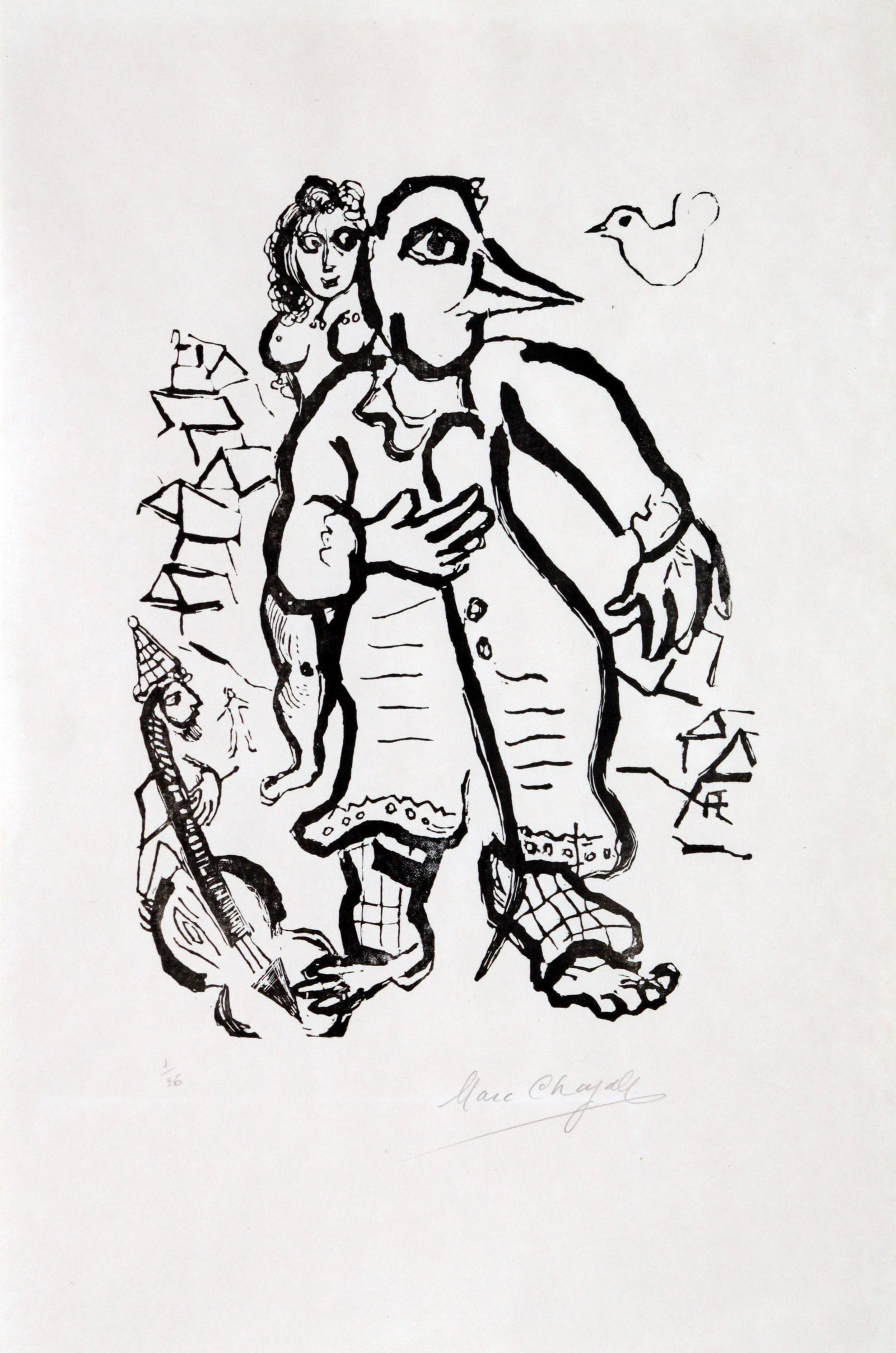 Marc Chagall - Plate 20 from "Poemes" (1 of 3)