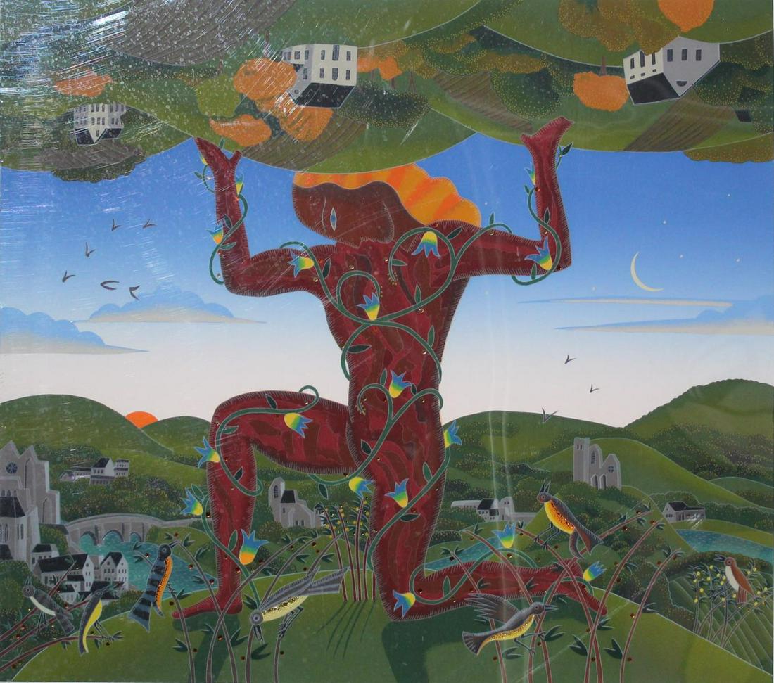 Thomas McKnight - Atlas: Artist: Thomas McKnight Title: Atlas Year: 1941 Dimensions: 21in. by 20in. Edition: From the rare limited edition Medium: Original serigraph on paper