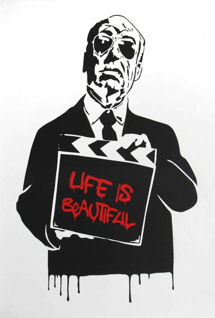 Mr. Brainwash - Life is Beautiful ( Alfred Hitchcock ) (1 of 3)