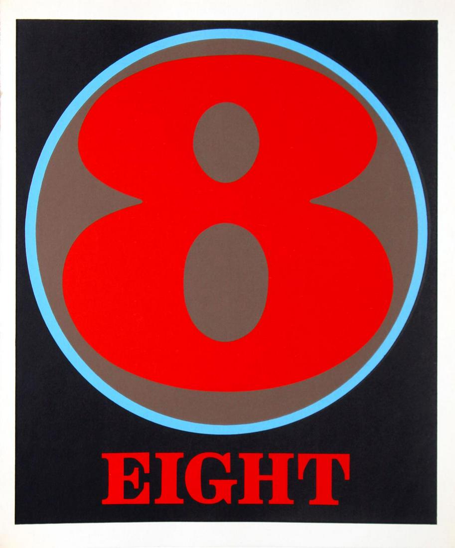 Robert Indiana - Eight: Artist: Robert Indiana Title: Eight Year: 1968 Dimensions: 10in. by 8.25in. Edition: From the limited edition of 2500 Publisher: Edition Domberger Stuttgart