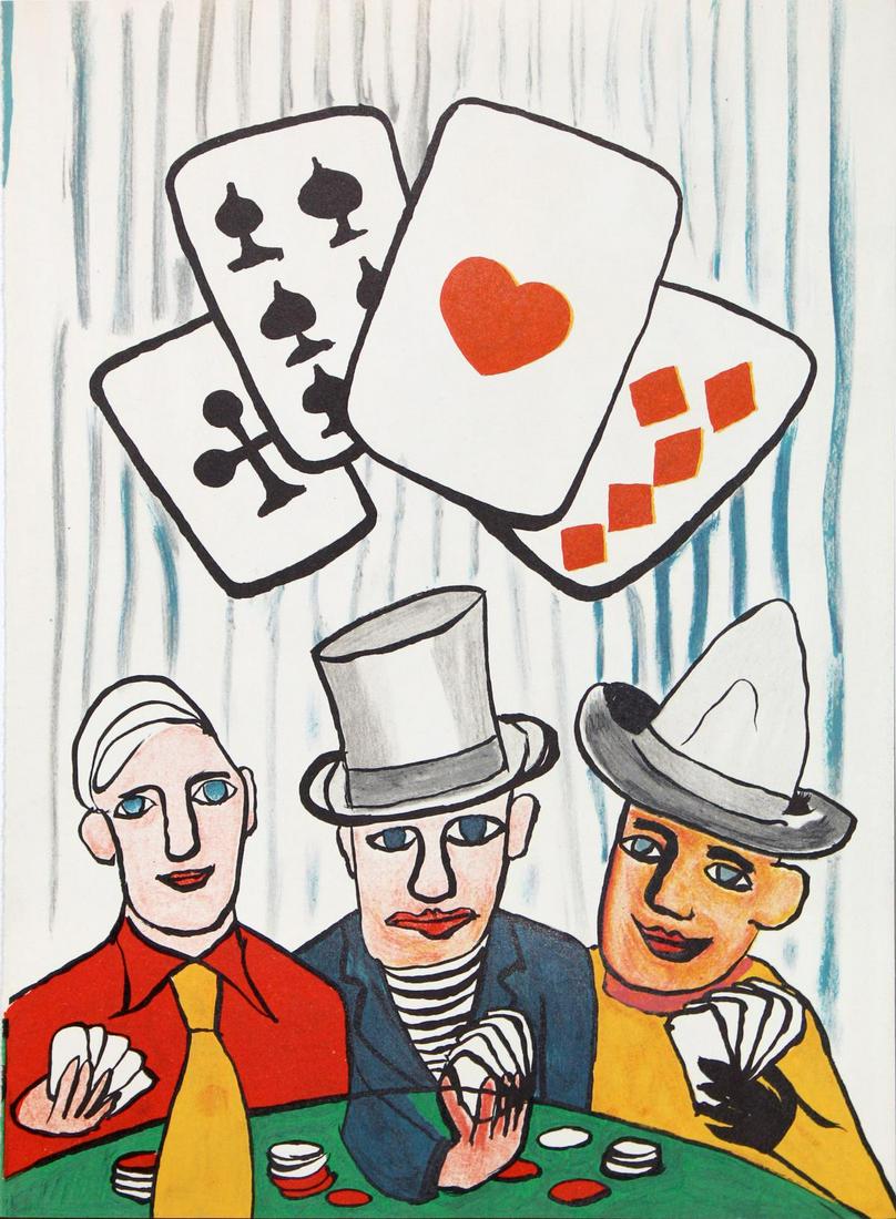 Alexander Calder - Jouers de cartes III: Artist: Alexander Calder Title: Jouers de cartes III Year: 1975 Dimensions: 15in. by 11.5in. Edition: From the rare limited edition Publisher: Maeght Paris