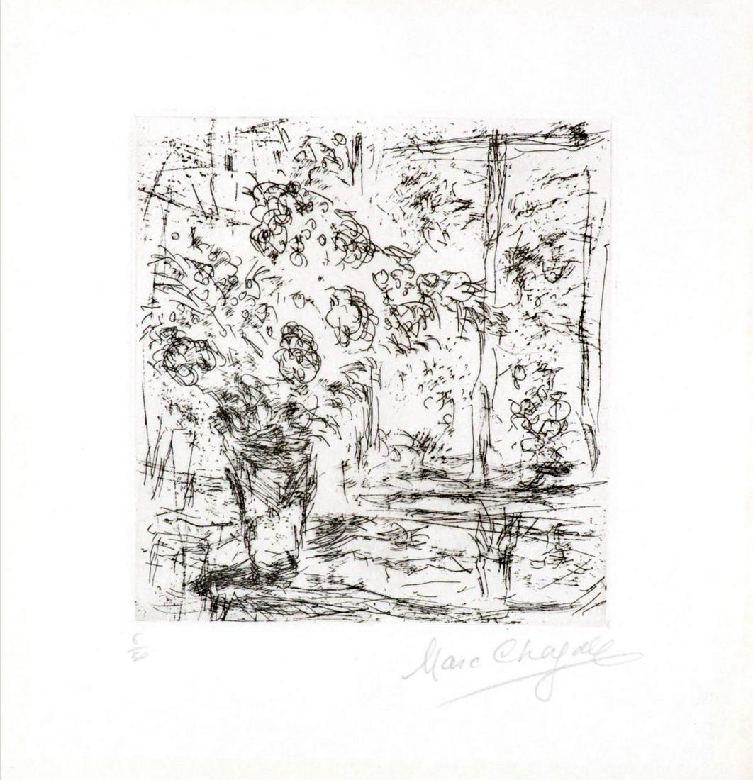 Marc Chagall - La fenetre de l'atelier a Saint-Paul: Artist: Marc Chagall Title: La fenetre de l'atelier a Saint-Paul Year: 1968 Dimensions: 6.5in. by 5.8in. Edition: From the limited edition of 50 Medium: Origina