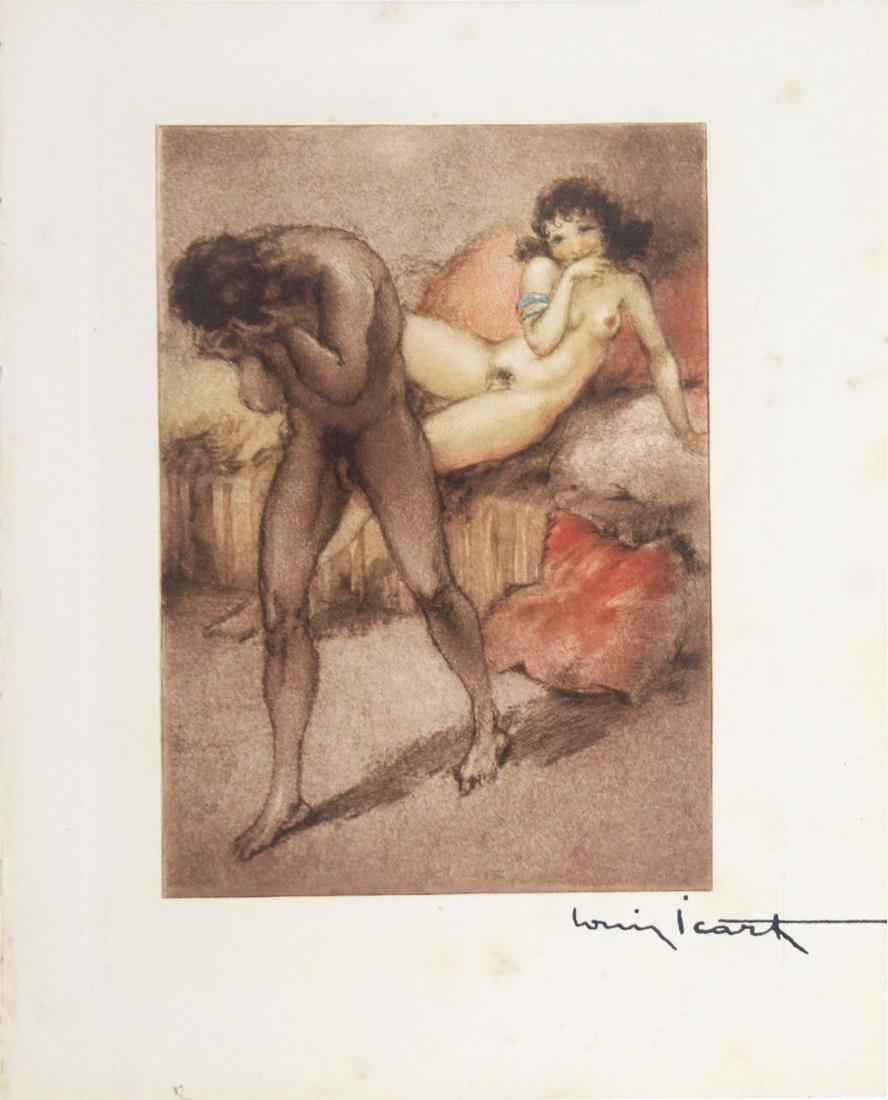 Louis Icart - Last Laugh: Artist: Louis Icart Title: Last Laugh Year: 1935 Dimensions: 7 3/8in. by 9 1/4in. Edition: From the rare limited edition of 497 Publisher: Claude Prosper de Cre