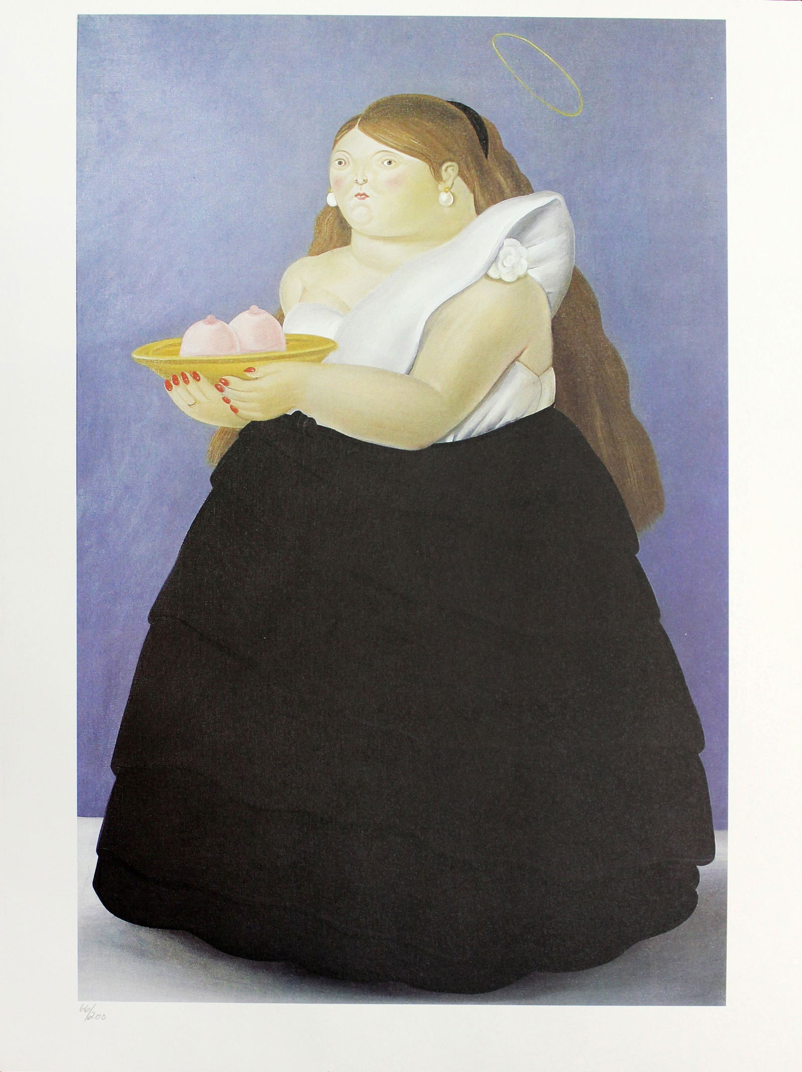 Fernando Botero (after) - Santa Olalla: Artist: Fernando Botero (after) Title: Santa Olalla Year: 1983 Dimensions: 16in. by 12in. Edition: 66 from the limited edition of 200 Publisher: Harry N. Abrams