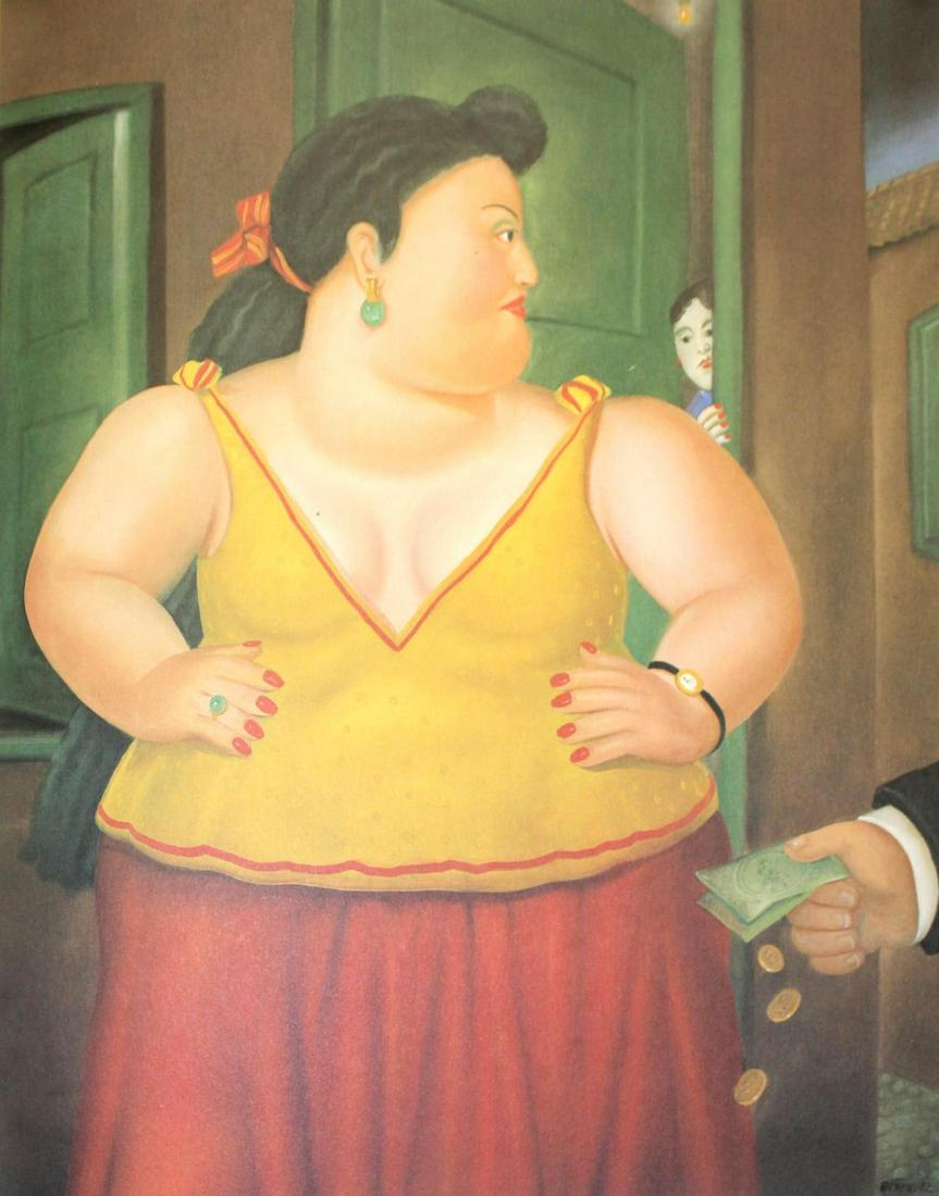 Fernando Botero - Amanda: Artist: Fernando Botero Title: Amanda Year: 1983 Dimensions: 16in. by 12in. Edition: From the limited edition of 200 Publisher: Harry N. Abrams Inc. New York</