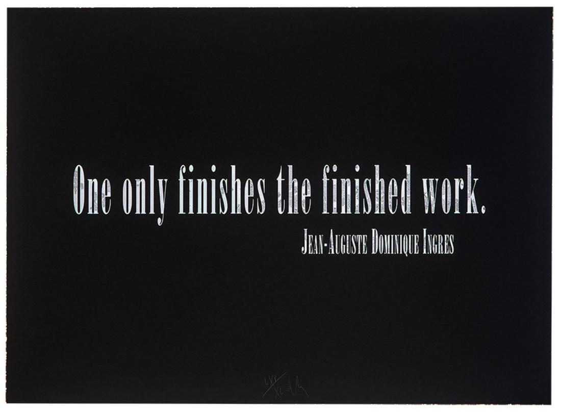 Joseph Kosuth - Titled Quotation (for L.C.): Artist: Joseph Kosuth Title: Titled Quotation (for L.C.) Year: 1997 Dimensions: 37in. by 27in. Edition: From the rare limited edition of XC Publisher: Jean-Chri