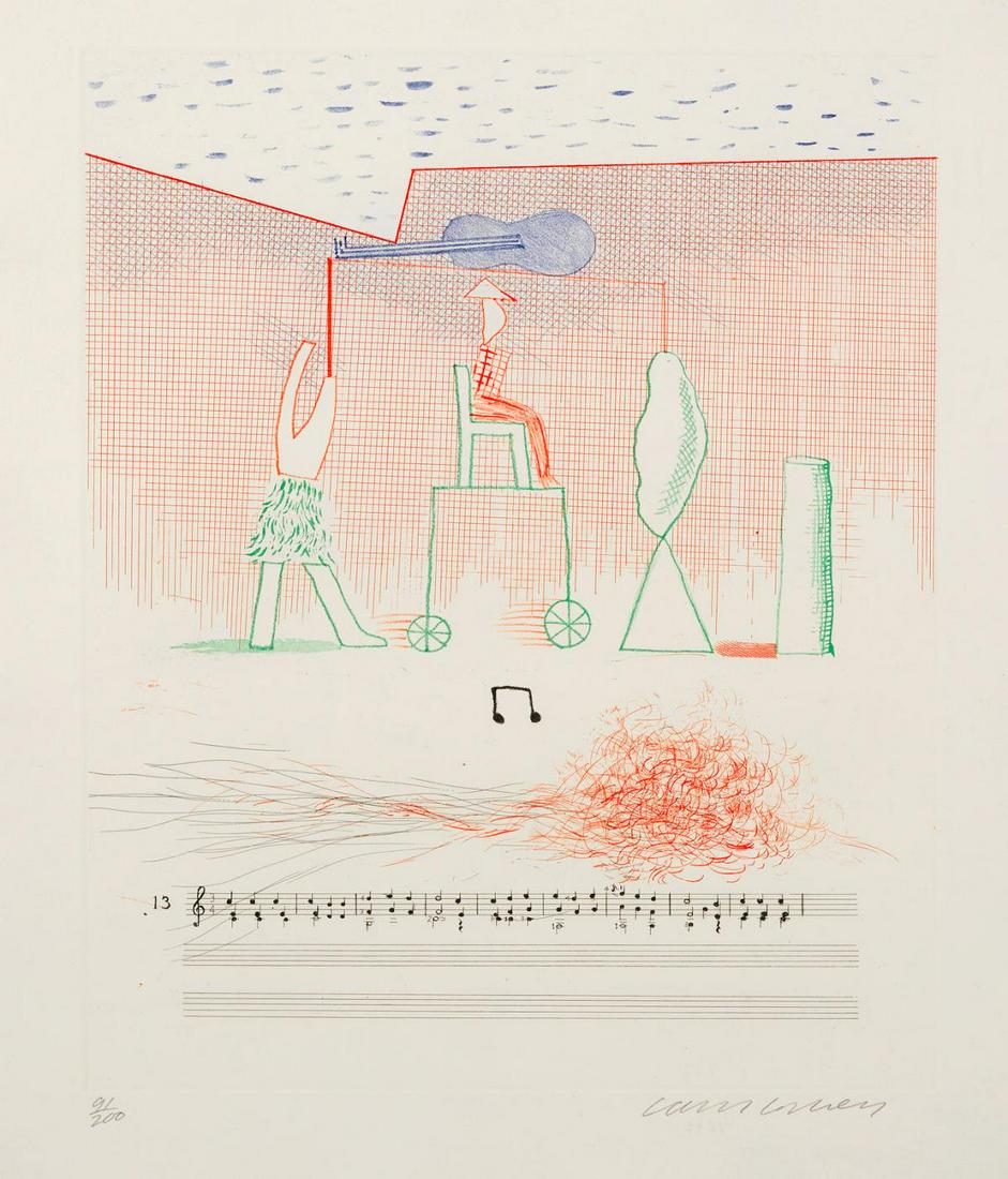 David Hockney - Parade from "The Blue Guitar Series" (1 of 1)