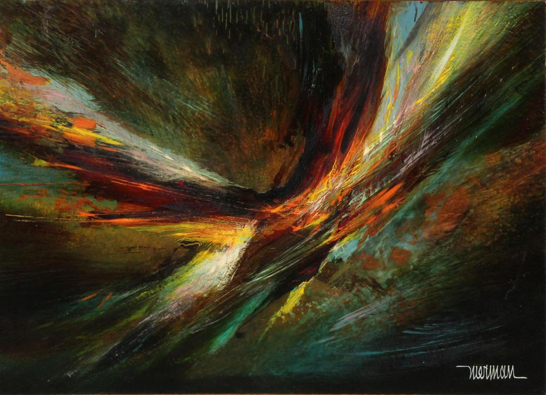Leonardo Nierman - Pajaro En Vuelo: Artist: Leonardo Nierman Title: Pajaro En Vuelo Dimensions: 11in. by 15in. Edition: A unique and original work of art Medium: Original acrylic on masonite Condition: Excell