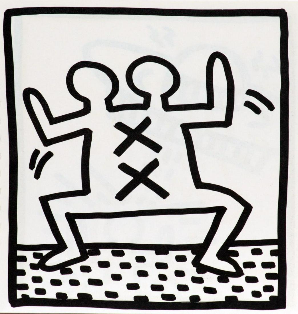 Keith Haring - Untitled from "Tony Shafrazi" portfolio: Artist: Keith Haring Title: Untitled from "Tony Shafrazi" portfolio Year: 1982 Dimensions: 9in. by 9in. Edition: From the limited edition of 2000 Publisher: Tony Shafrazi G