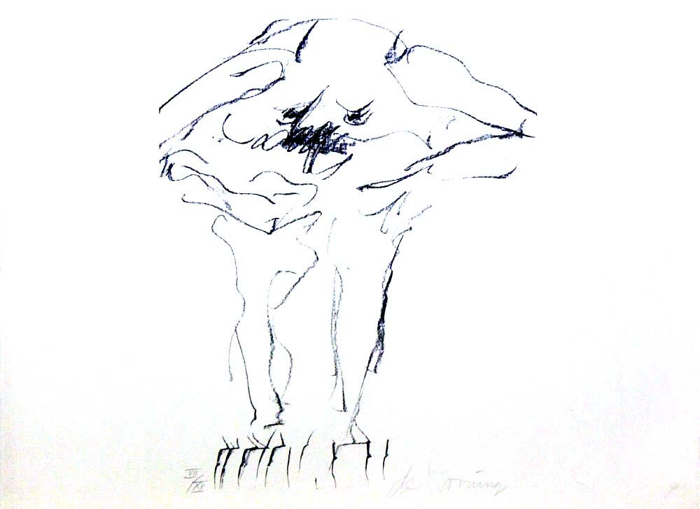 Willem DeKooning "Clam Digger": Artist: Willem DeKooningTitle: Clam DiggerSuite: Portfolio 9Year: 1967Medium: Original lithograph on paperEdition: From the limited edition of 100Size: 16 1/2" x 20 1/2"Signature: Hand signed by the a