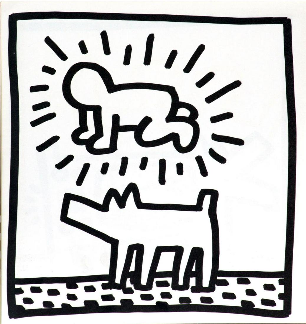 Keith Haring - Untitled from "Tony Shafrazi" portfolio: Artist: Keith Haring Title: Untitled from "Tony Shafrazi" portfolio Year: 1982 Dimensions: 9in. by 9in. Edition: From the limited edition of 2000 Publisher: Tony Shafrazi G
